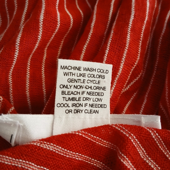 Work Shop Womens Tank Top Size L Color Red & White Stripes - Picture 8 of 9